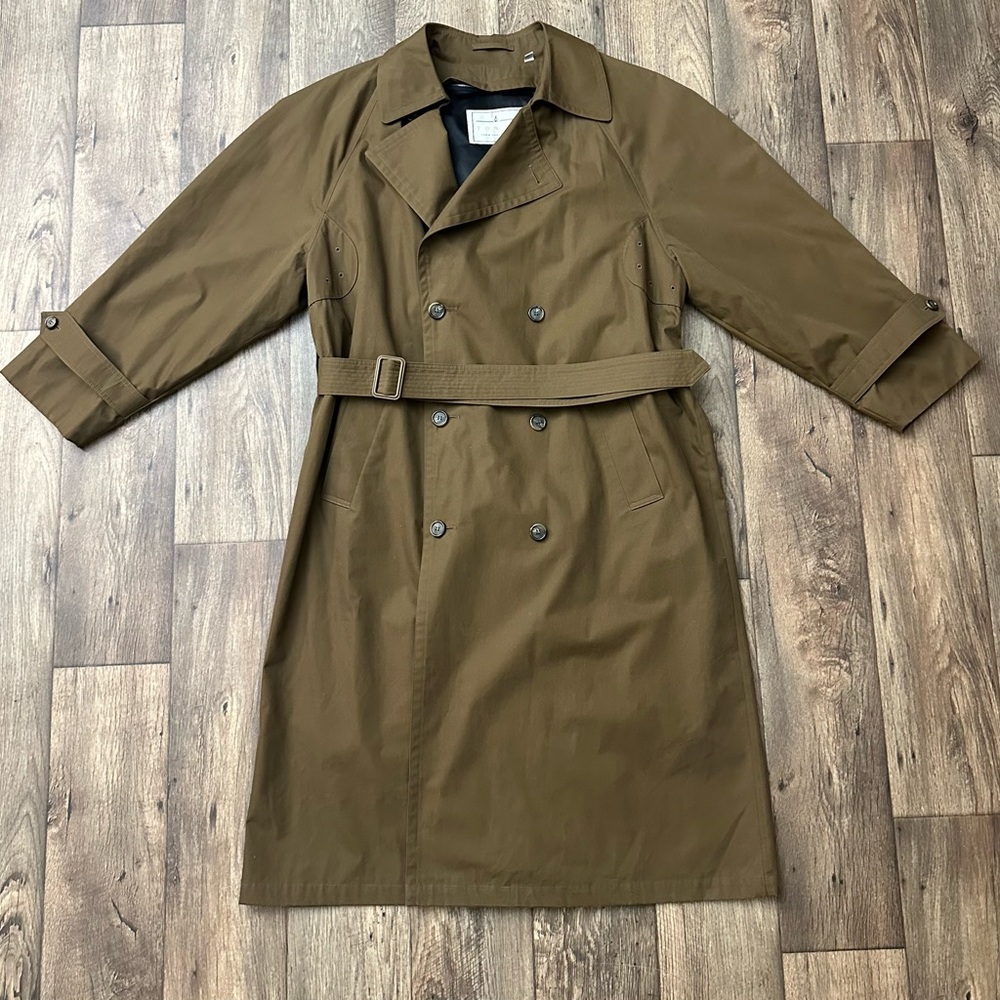 Town From London Fog Double Breasted Coat Trench Brown Removable Liner Size 42R